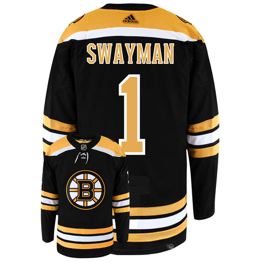 Jeremy Swayman Boston Bruins Adidas Primegreen Authentic NHL Hockey Jersey