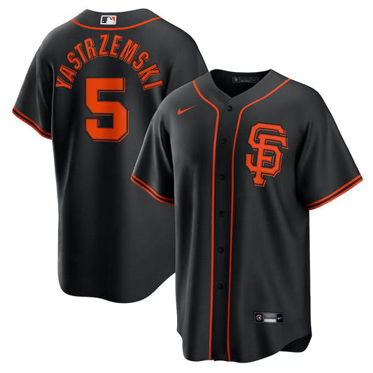 Youth San Francisco Giants Mike Yastrzemski Cool Base Replica Jersey Black