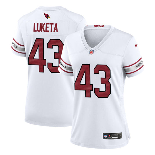 Jesse Luketa Arizona Cardinals Nike Women's Game Jersey - White