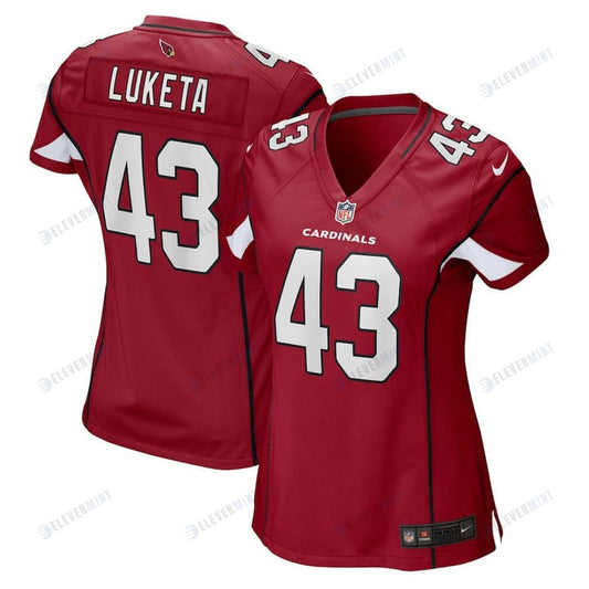 Jesse Luketa Arizona Cardinals Women's Game Player Jersey - Cardinal