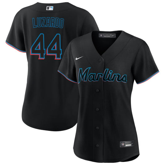 Jesus Luzardo Miami Marlins Nike Women's Alternate Replica Jersey - Black