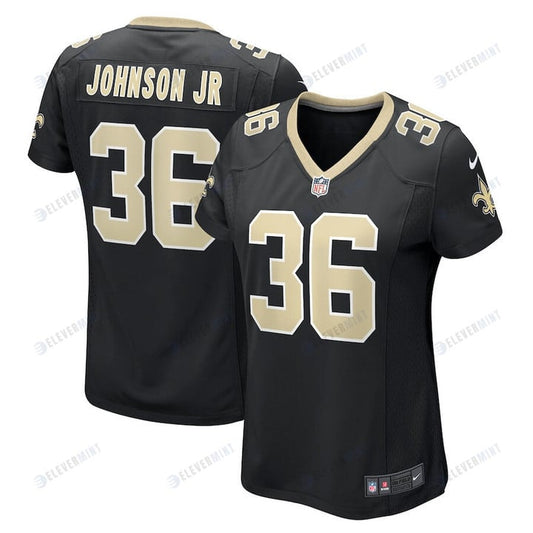 Anthony Johnson 36 New Orleans Saints Women's Game Jersey - Black