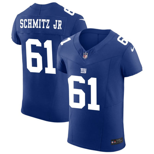 John Michael Schmitz Jr New York Giants Nike Vapor F.U.S.E. Elite Jersey - Royal