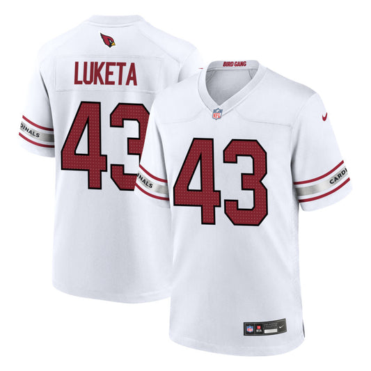 Jesse Luketa Arizona Cardinals Nike Game Jersey - White