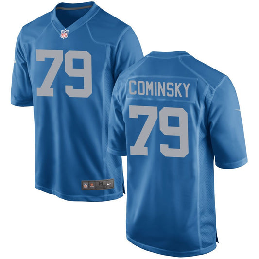 John Cominsky Detroit Lions Nike Throwback Game Jersey - Blue