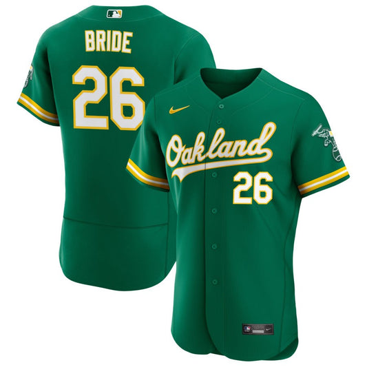 Jonah Bride Oakland Athletics Nike Alternate Authentic Jersey - Kelly Green