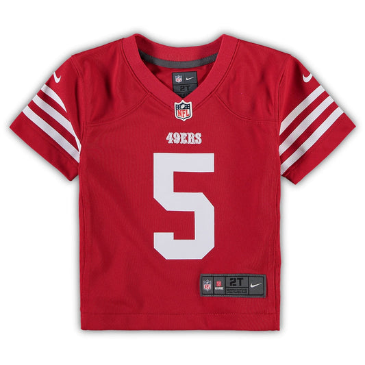 Youth Trey Lance Nike 49ers Game Jersey - Red