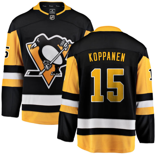 Joona Koppanen Pittsburgh Penguins Fanatics Branded Home Breakaway Jersey - Black