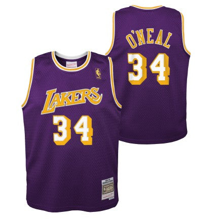 Youth Los Angeles Lakers Shaquille O`Neal Mitchell & Ness Purple 1996-97 Hardwood Classics Swingman Jersey