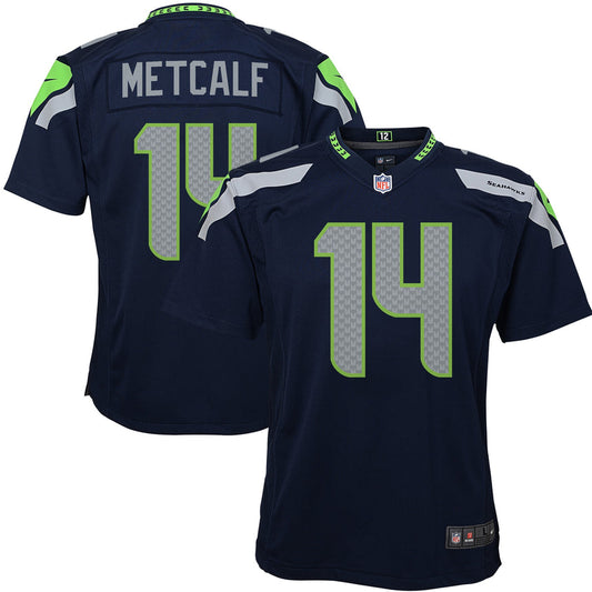 Youth Seattle Seahawks DK Metcalf College Navy Team Color Game Jersey