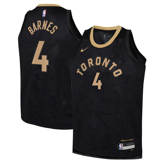 Youth Toronto Raptors Scottie Barnes City Edition Jersey - Black