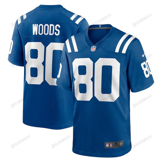 Jelani Woods 80 Indianapolis Colts Men Game Jersey - Royal