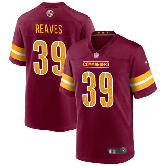 Jeremy Reaves Washington Commanders Nike Game Player Jersey - Burgundy