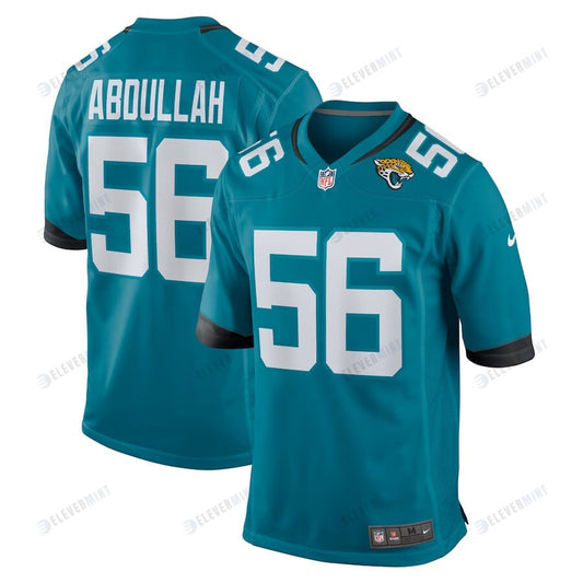 Yasir Abdullah 56 Jacksonville Jaguars Men Team Game Jersey - Teal