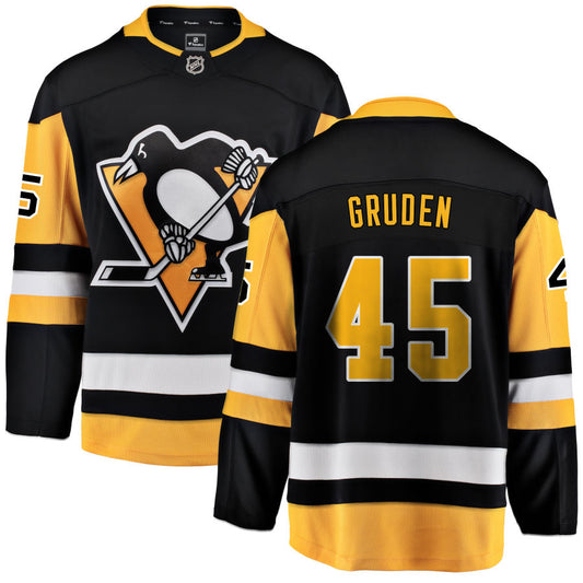 Jonathan Gruden Pittsburgh Penguins Fanatics Branded Home Breakaway Jersey - Black