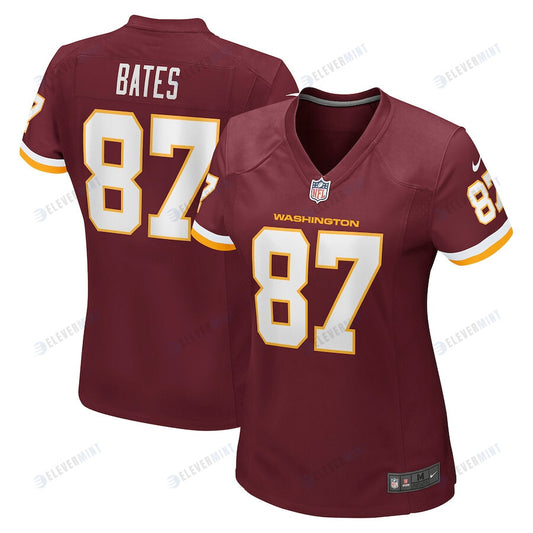 John Bates 87 Washington Commanders Football Team Game Women Jersey - Burgundy