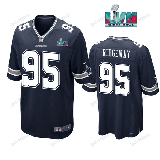 John Ridgeway 95 Dallas Cowboys Super Bowl LVII Super Bowl LVII Navy Men Game Jersey