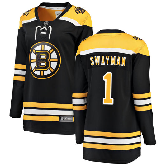 Jeremy Swayman Boston Bruins Fanatics Branded Women's Home Breakaway Jersey - Black