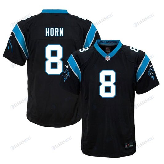 Jaycee Horn 8 Carolina Panthers Youth Game Jersey - Black