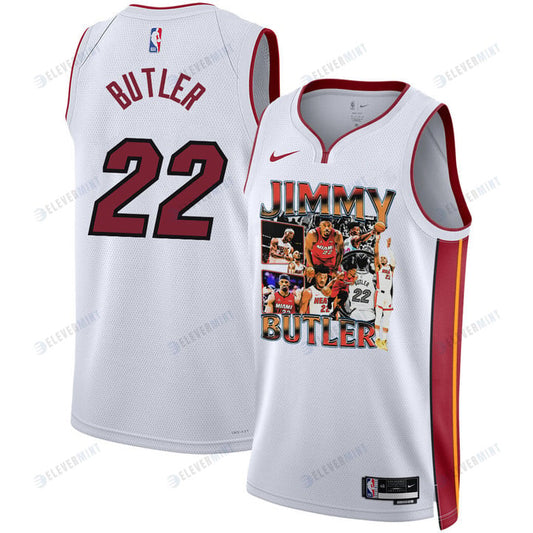 Jimmy Butler 22 Miami Heat Scoring Machine 2023 NBA Champions Swingman Jersey - White