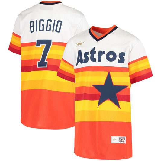 Youth Houston Astros Craig Biggio Home Cooperstown Collection Player Jersey - White