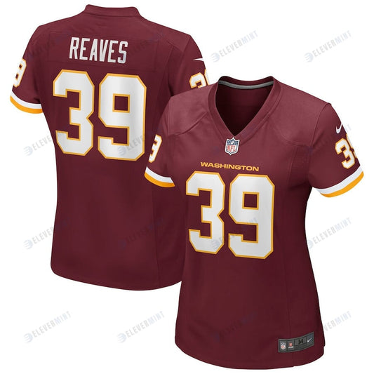 Jeremy Reaves 39 Washington Commanders Football Team Women Game Jersey - Burgundy