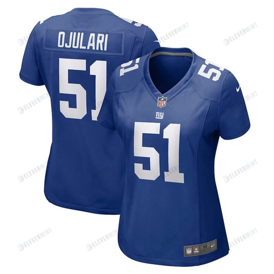 Azeez Ojulari 51 New York Giants Women Game Jersey - Royal