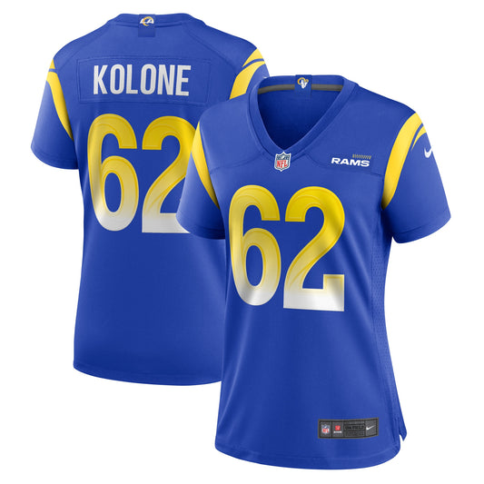 Jeremiah Kolone Los Angeles Rams Nike Women's Team Game Player Jersey - Royal