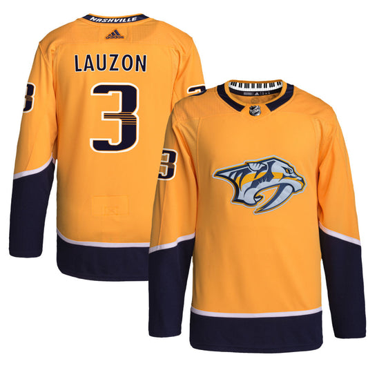 Jeremy Lauzon Nashville Predators adidas Home Primegreen Authentic Pro Jersey - Gold