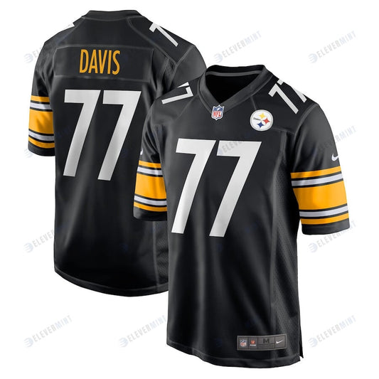 Jesse Davis Pittsburgh Steelers Game Player Jersey - Black