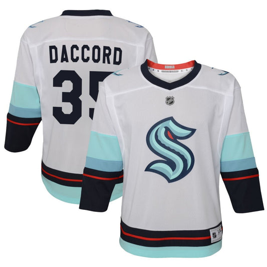 Joey Daccord Seattle Kraken Youth Away Replica Jersey - White