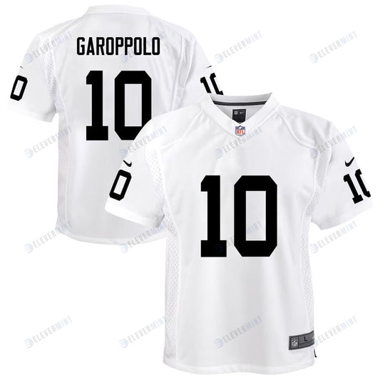 Jimmy Garoppolo 10 Las Vegas Raiders Game Youth Jersey - White