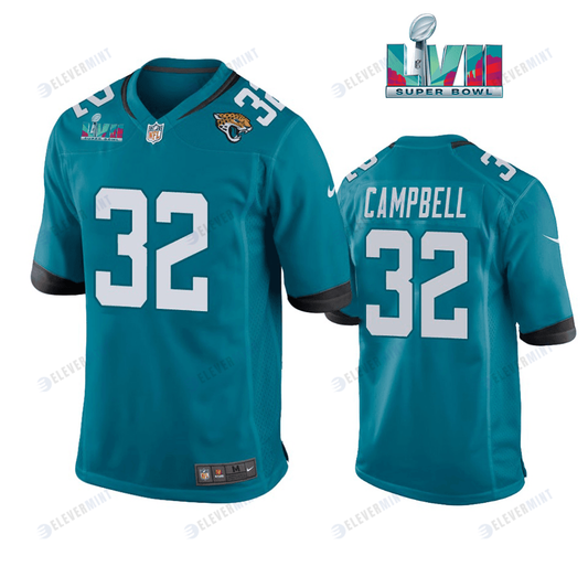 Tyson Campbell 32 Jacksonville Jaguars Super Bowl LVII Super Bowl LVII Teal Men Game Jersey