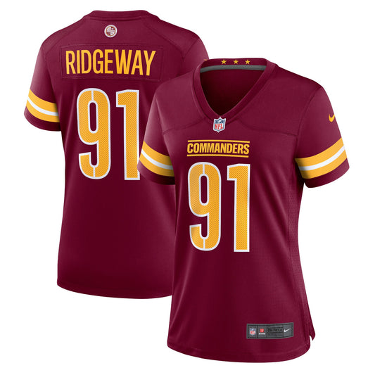 John Ridgeway Washington Commanders Nike Women's Home Game Player Jersey - Burgundy