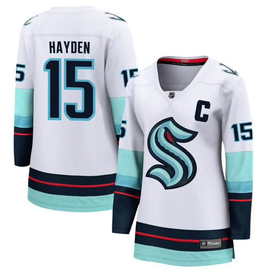 John Hayden Seattle Kraken Fanatics Branded Women's Away Breakaway Jersey - White