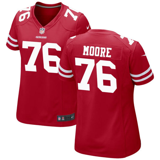 Jaylon Moore San Francisco 49ers Nike Women's Game Jersey - Scarlet