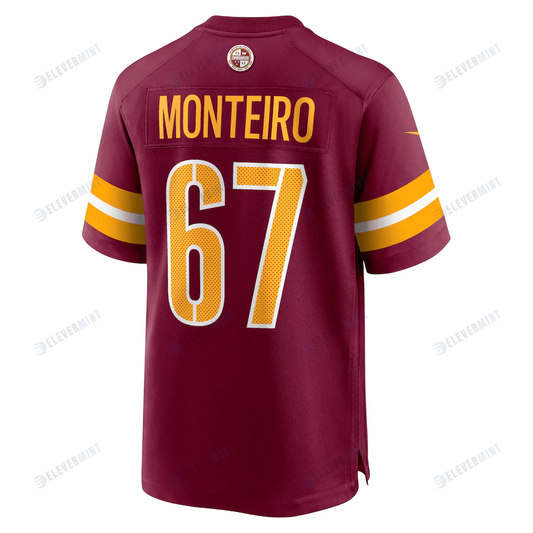 Aaron Monteiro Washington Commanders Game Player Jersey - Burgundy