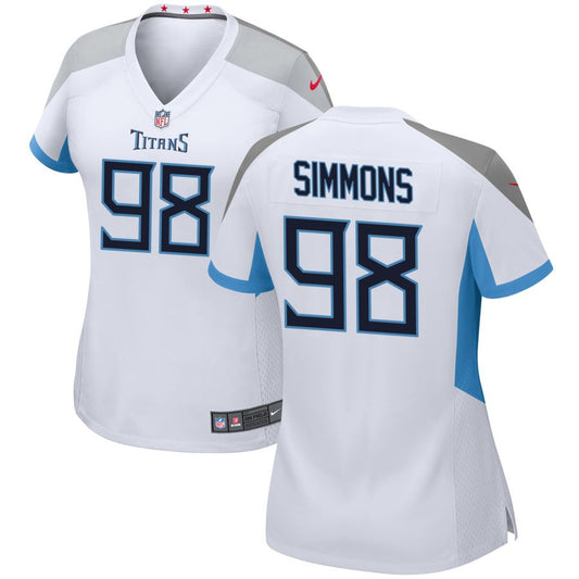 Jeffery Simmons Tennessee Titans Nike Women's Game Jersey - White