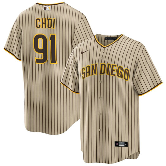 Ji Man Choi San Diego Padres Nike Road Replica Jersey - Brown