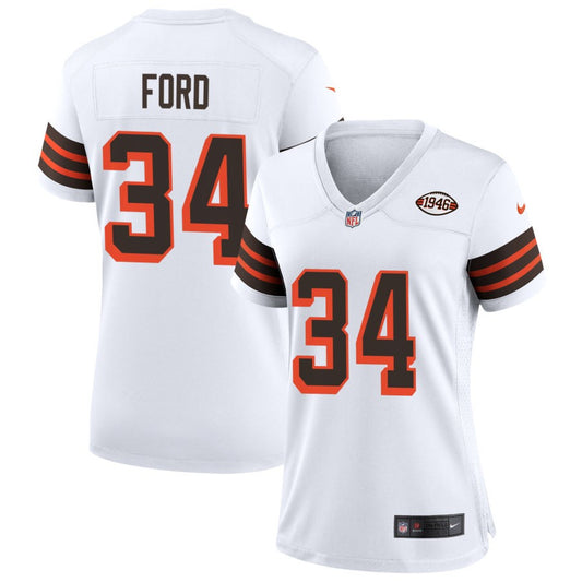 Jerome Ford Cleveland Browns Nike Women's 1946 Collection Alternate Jersey - White