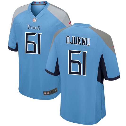 John Ojukwu Tennessee Titans Nike Alternate Game Jersey - Light Blue