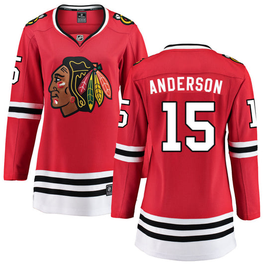 Joey Anderson Chicago Blackhawks Fanatics Branded Women's Home Breakaway Jersey - Red