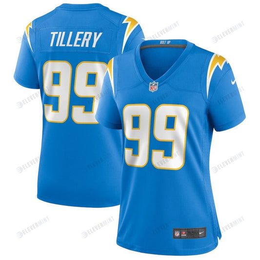 Jerry Tillery 99 Los Angeles Chargers Women's Game Jersey - Powder Blue