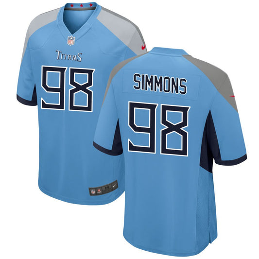 Jeffery Simmons Tennessee Titans Nike Alternate Game Jersey - Light Blue