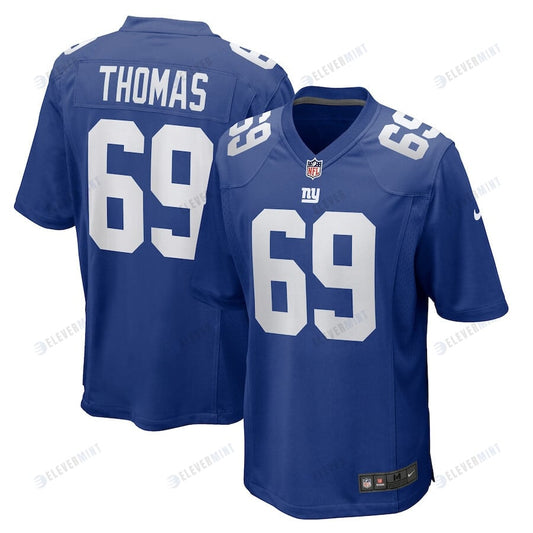 Jaylon Thomas 69 New York Giants Men Team Game Jersey - Royal