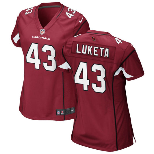 Jesse Luketa Arizona Cardinals Nike Women's Game Jersey - Cardinal