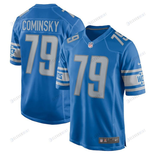 John Cominsky 79 Detroit Lions Player Game Jersey - Blue