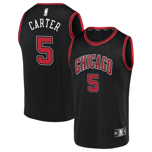 Jevon Carter Chicago Bulls Fanatics Branded Youth Fast Break Replica Jersey - Statement Edition - Black