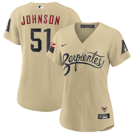 Women's Arizona Diamondbacks Randy Johnson City Connect Replica Jersey - Sand