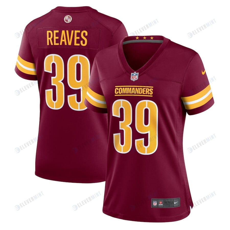 Jeremy Reaves 39 Washington Commanders Women Game Jersey - Burgundy